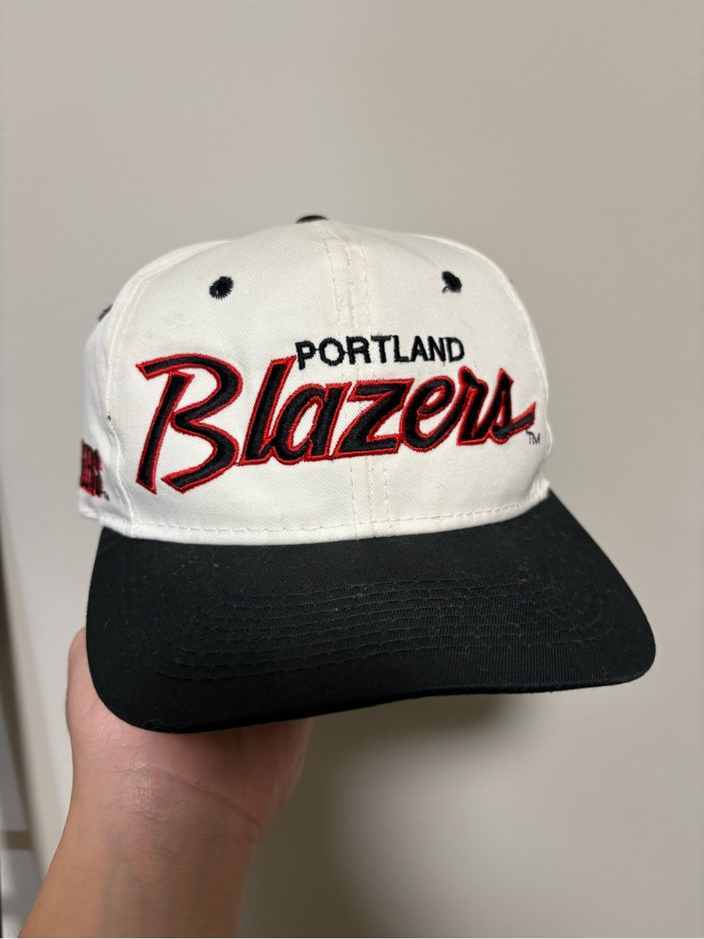 Vintage Portland Trail Blazers Script Snapback Hat Sports Specialties NBA